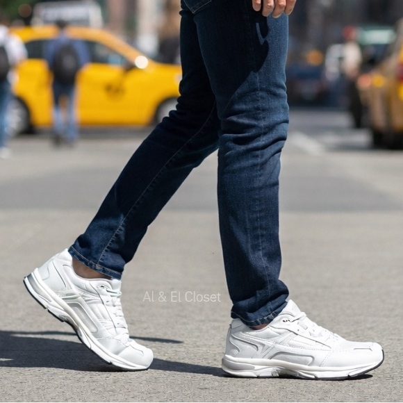 Vionic 23MWALK White Leather Walking Sneakers Men’s12 Orthotic Comfort Shoes